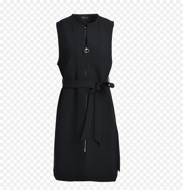 黑色长款女西装裙装素材