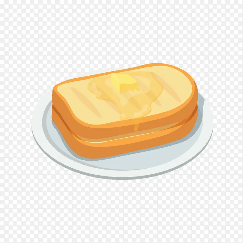 黄油面包免抠素材