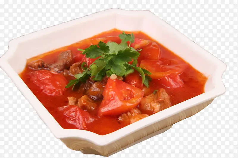 一盆香菜番茄牛腩汤