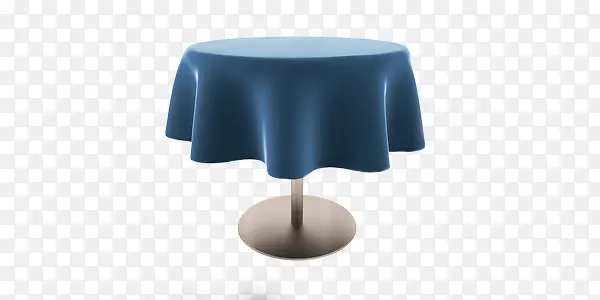 蓝色桌子装饰元素