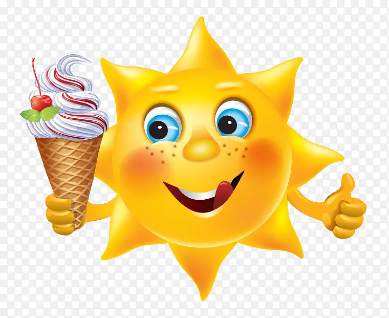 吃冰淇淋的小太阳