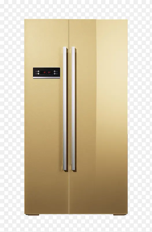 金色智能对开门冰箱