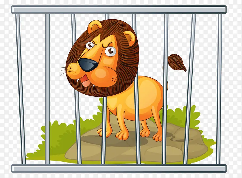 铁栏里的狮子