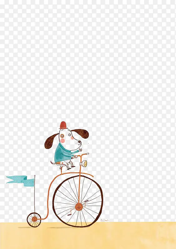 骑自行车的狗