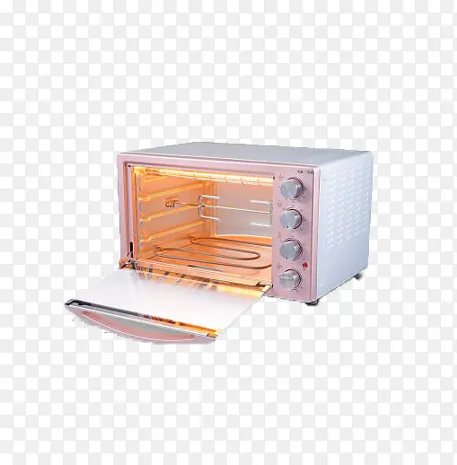 粉色超大容量电烤箱