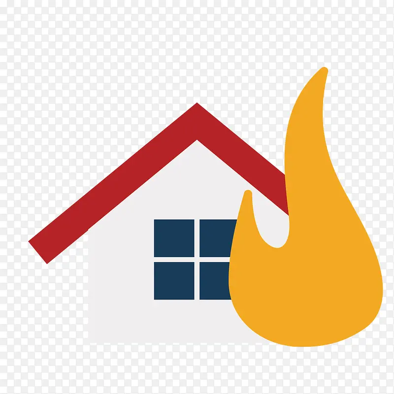 火焰图案和房屋图标