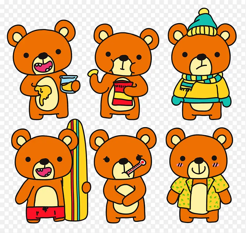 6款可爱棕熊