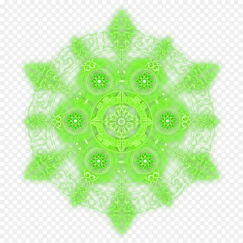 绿色花纹效果元素