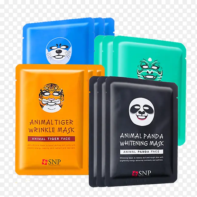 可爱动物面膜组合