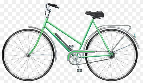 绿色自行车免抠素材