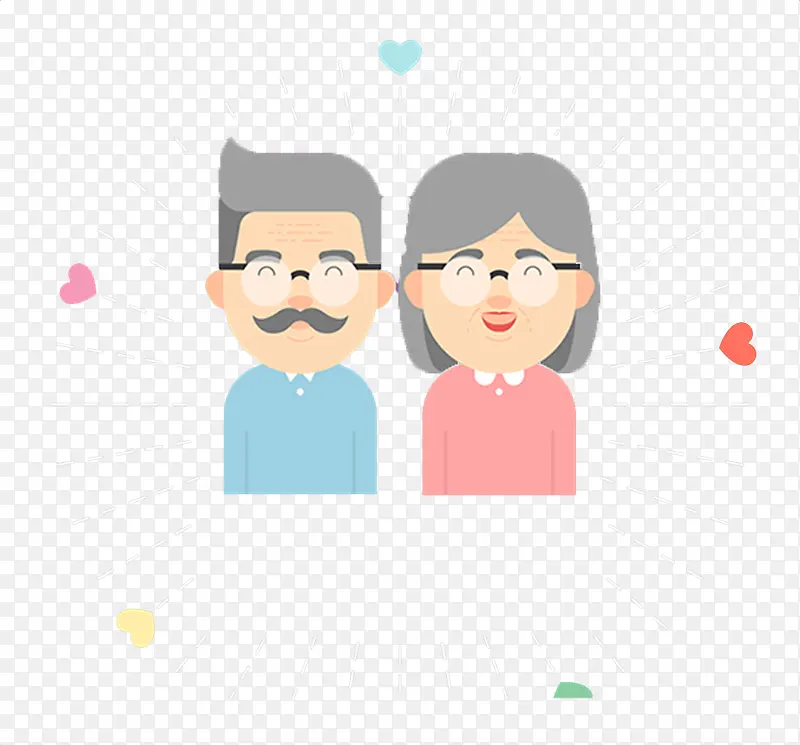 卡通老头老婆PNG图片素材下载_图片编号8315245-PNG素材网