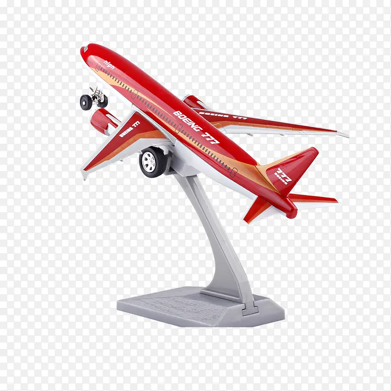 红色飞机模型设计素材