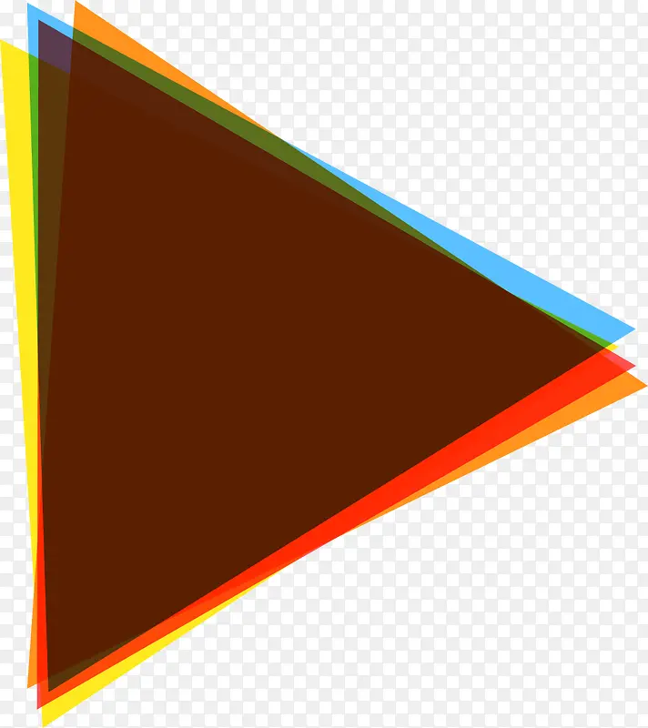矢量手绘彩色三角