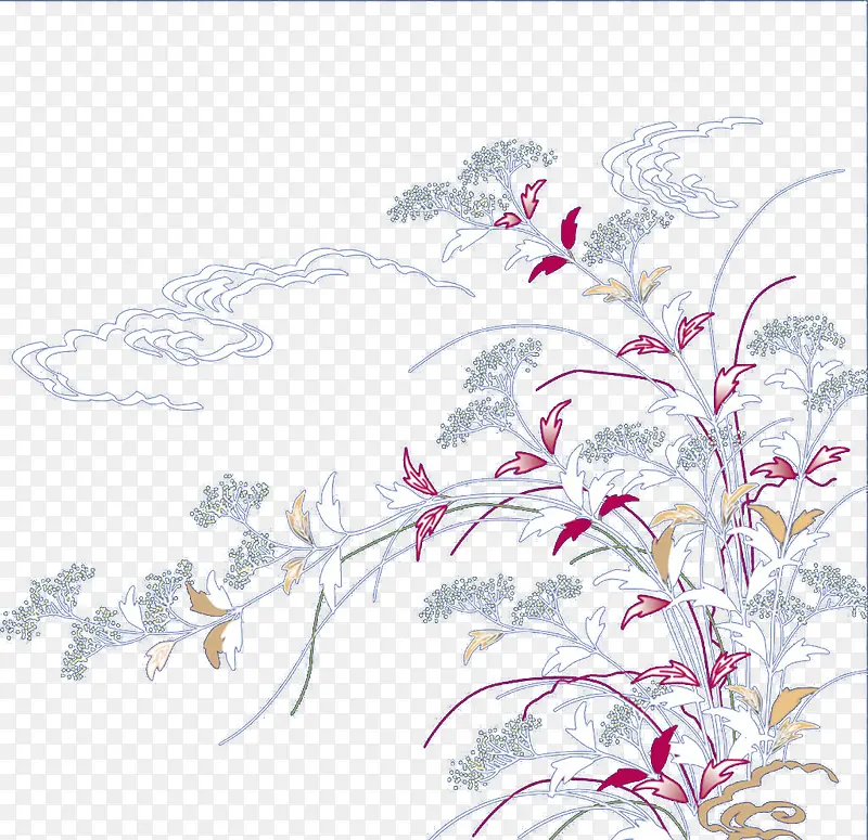 紫灰芦苇花纹