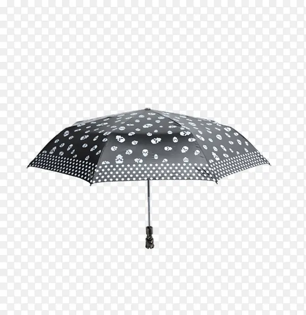 黑色花纹雨伞