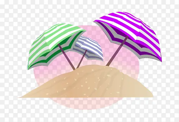 卡通沙滩遮阳伞