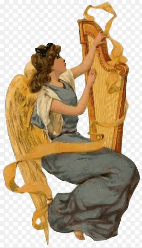 天使和竖琴