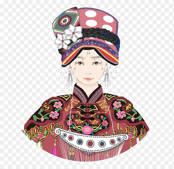 藏族女人画像
