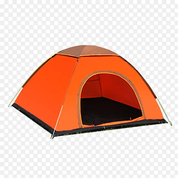 橙色帐篷实物