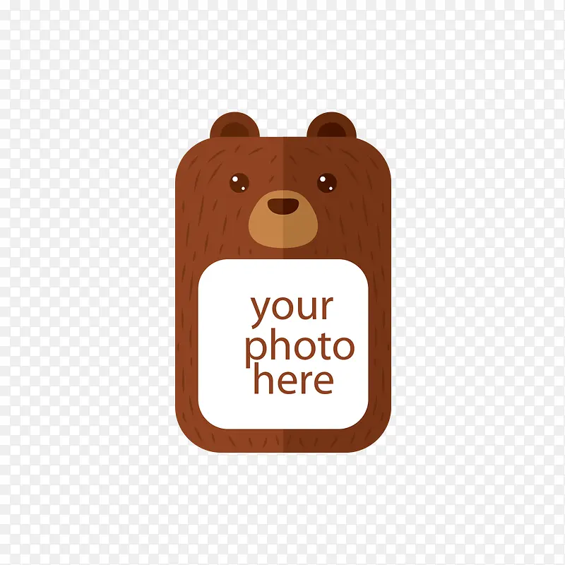 棕色小熊相片框