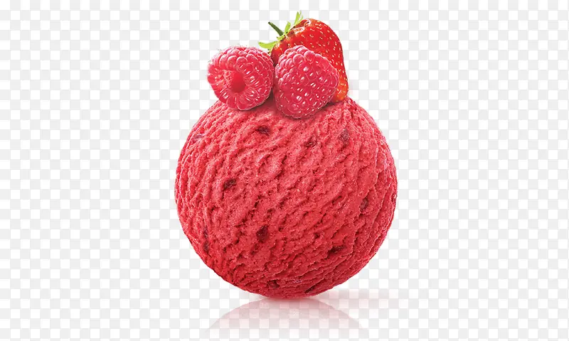 粉色美味草莓雪糕球
