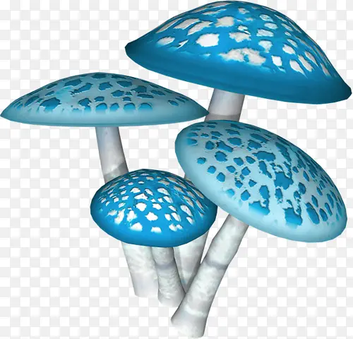 卡通蓝色斑点毒蘑菇