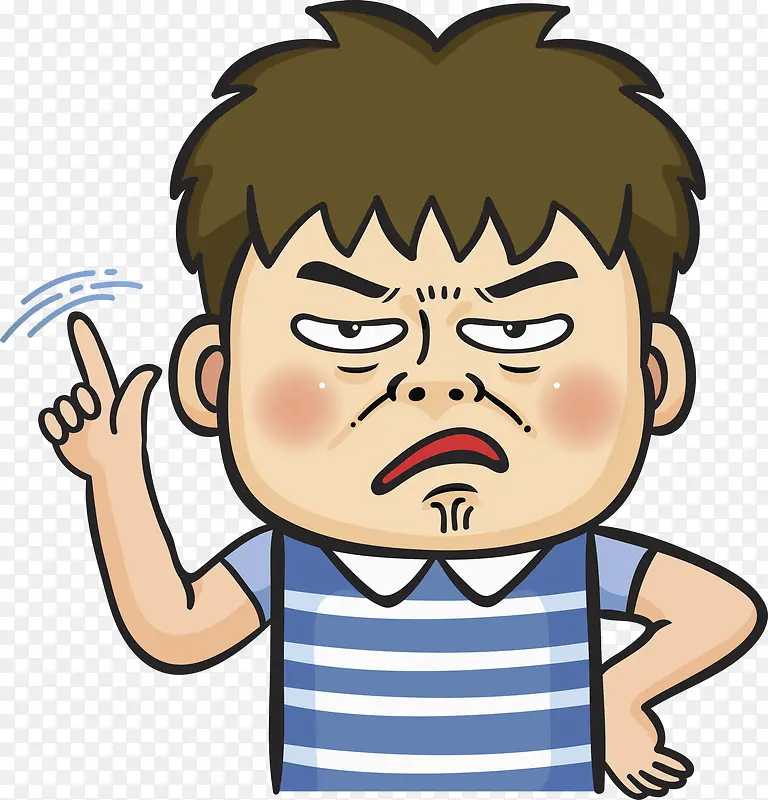 生气的男孩