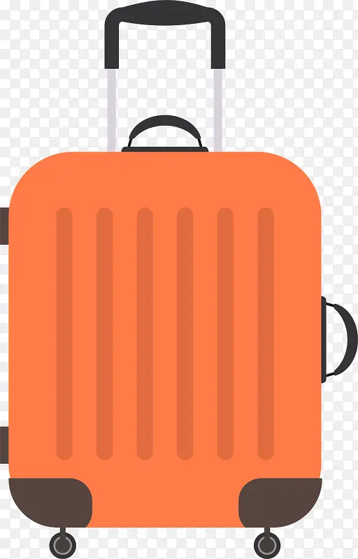 卡通橙色滑轮箱行李箱