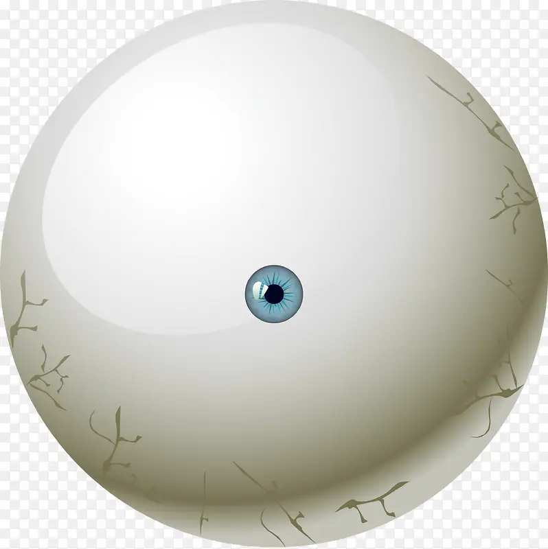 卡通立体眼球蓝色小眼仁设计元素