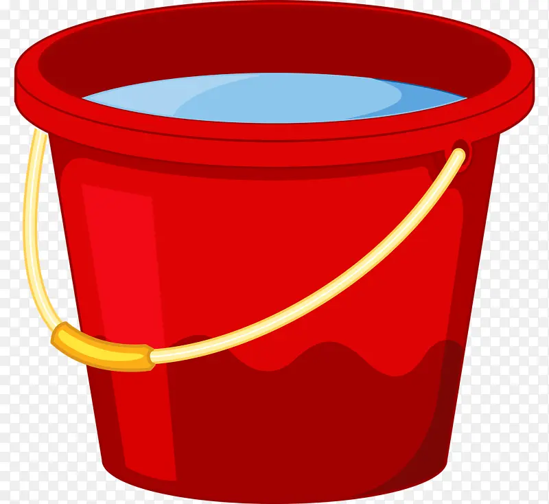 红色水桶