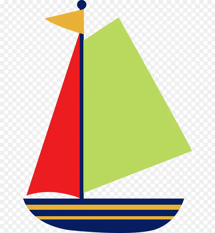 彩色帆船图