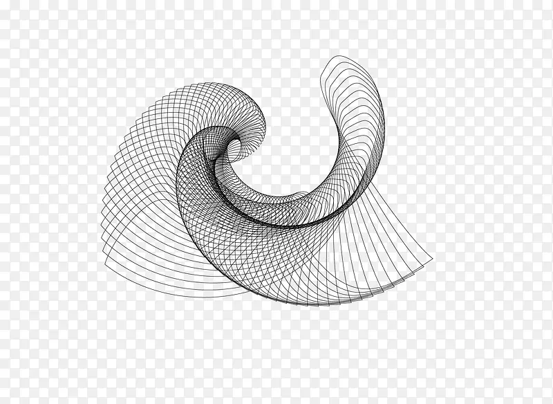 矢量抽象线条螺旋素材