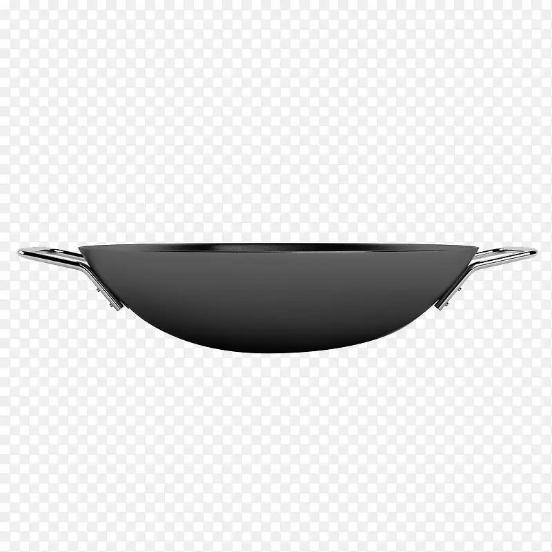 一个手柄黑色圆形小型平底煎锅