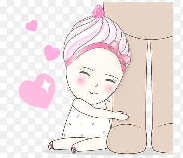抱着大腿的女人