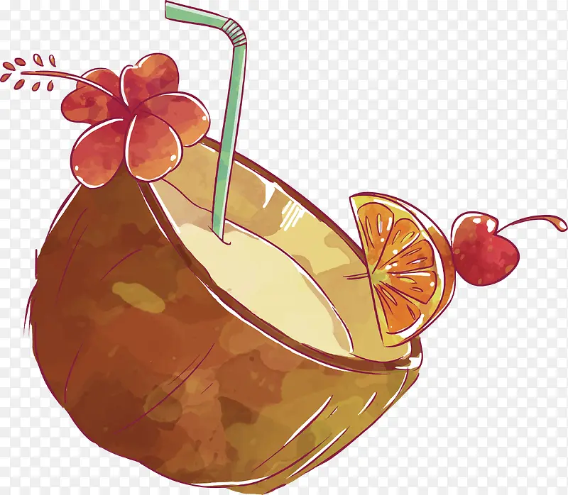 新鲜椰汁水果捞