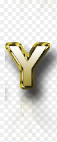 黄金质感字母Y
