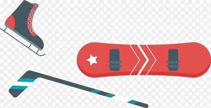 红色滑雪板