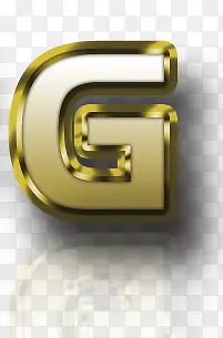 黄金质感字母G