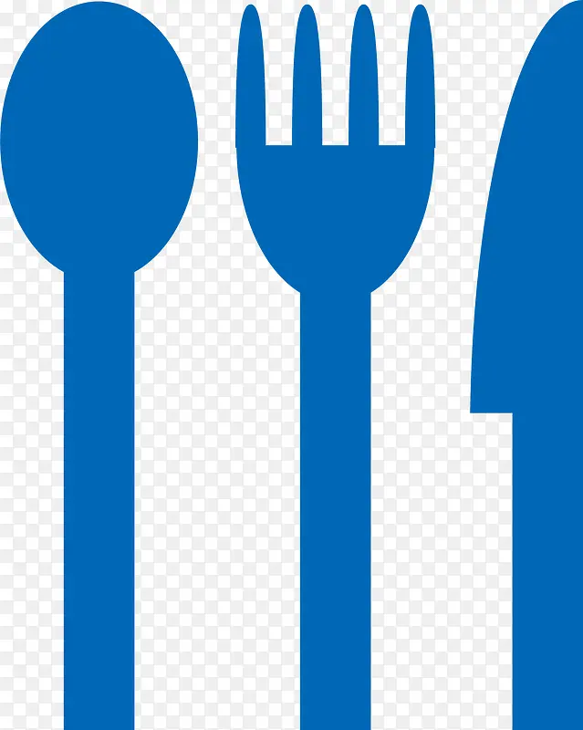矢量蓝色餐具