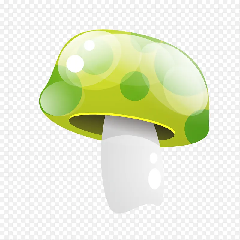 卡通可爱绿色精美蘑菇