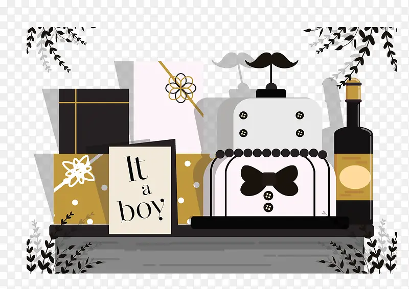 复古风生日派对蛋糕