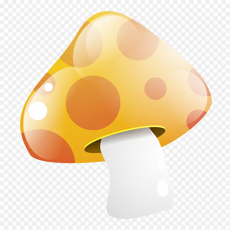 卡通黄色精美蘑菇