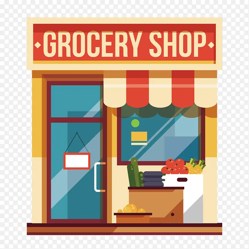 橘黄色创意设计店铺PNG图片素材下载_图片编号8332818-PNG素材网