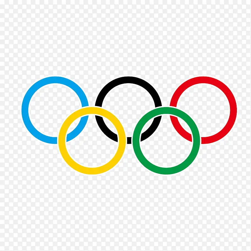 奥林匹克运动会会旗标志矢量