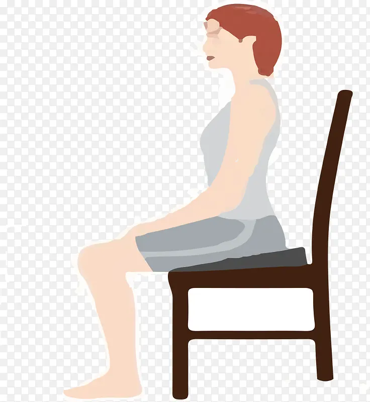 女人听课的正确坐姿设计