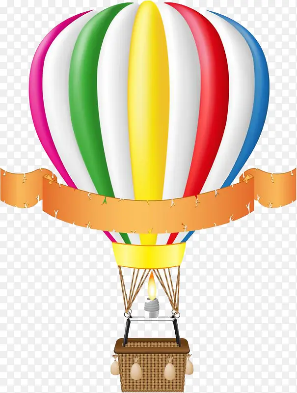 彩色热气球横幅