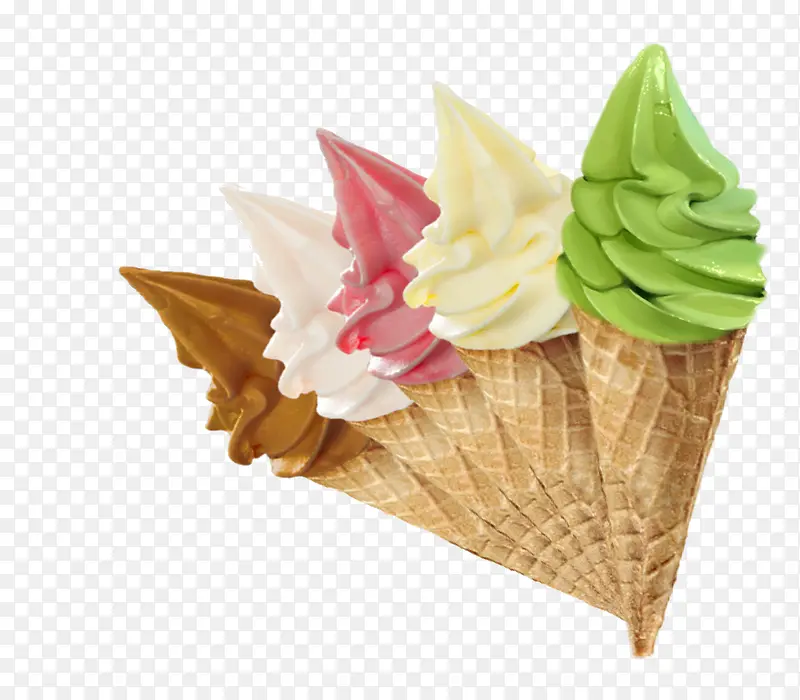 多彩甜筒冰淇淋