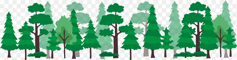 绿色树林装饰图案