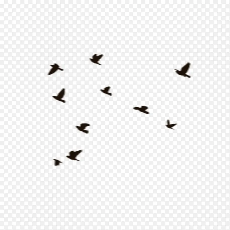 扁平彩绘风格创意元素飞翔的小鸟