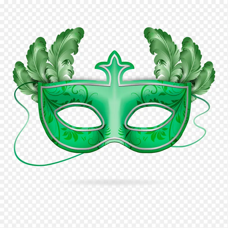 矢量绿色面具